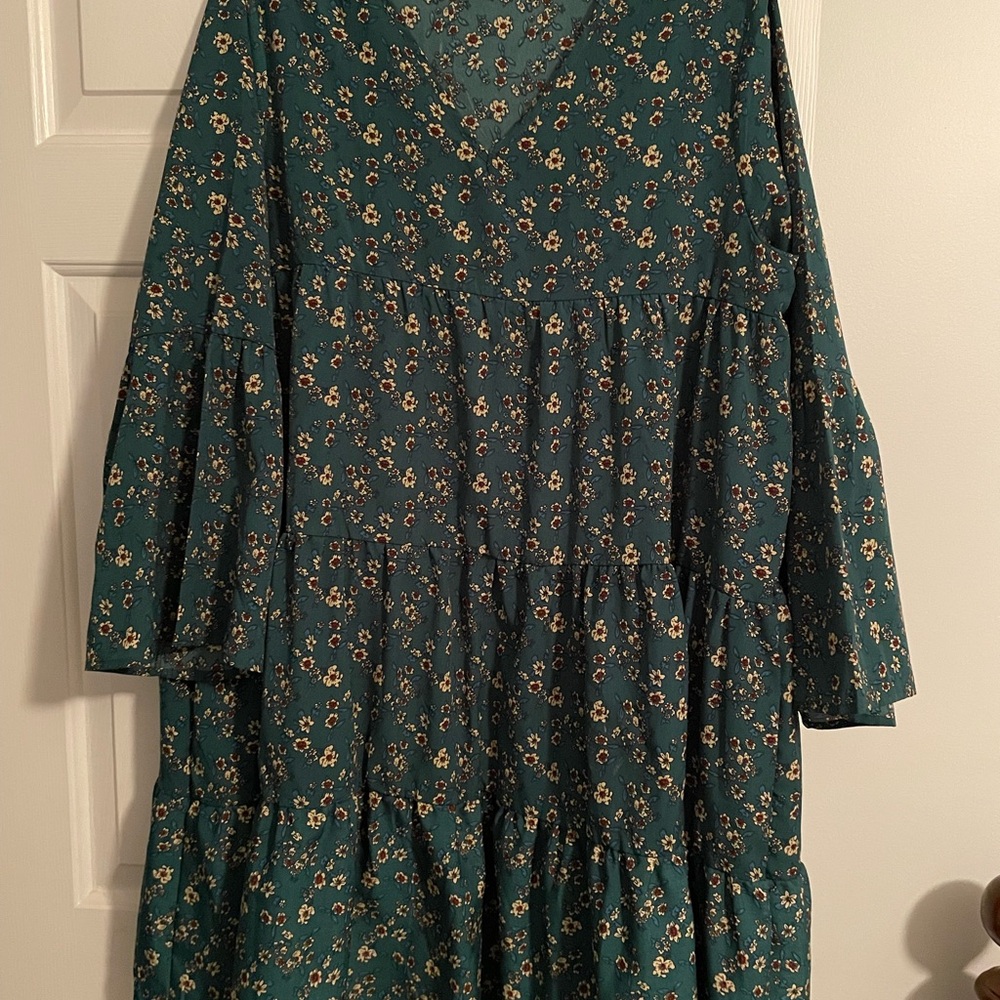 Floral Green Dress
